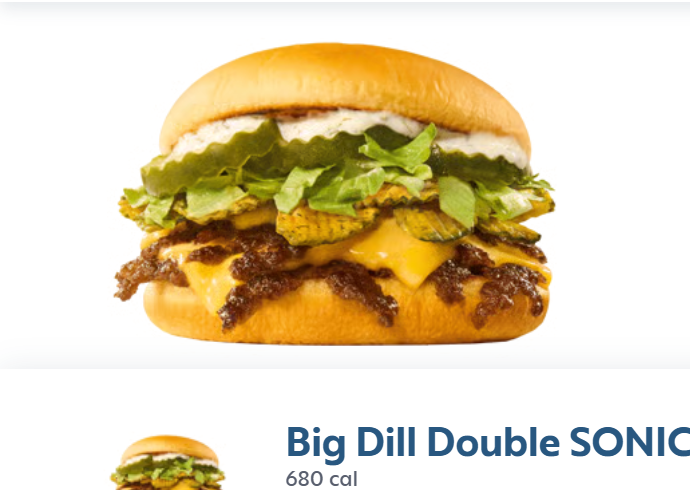Big Dill Double SONIC® Smasher with pickles and cheese