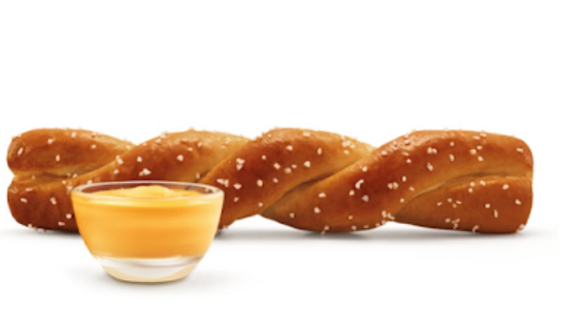 Soft Pretzel Twist with optional cheese dip